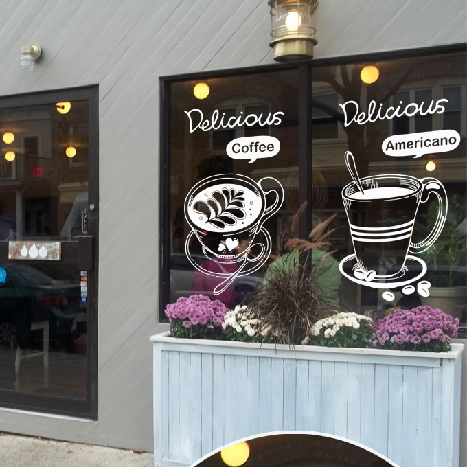 Coffee Shop Sticker Bean Milk  - огляд і ціна Coffee Tea Break