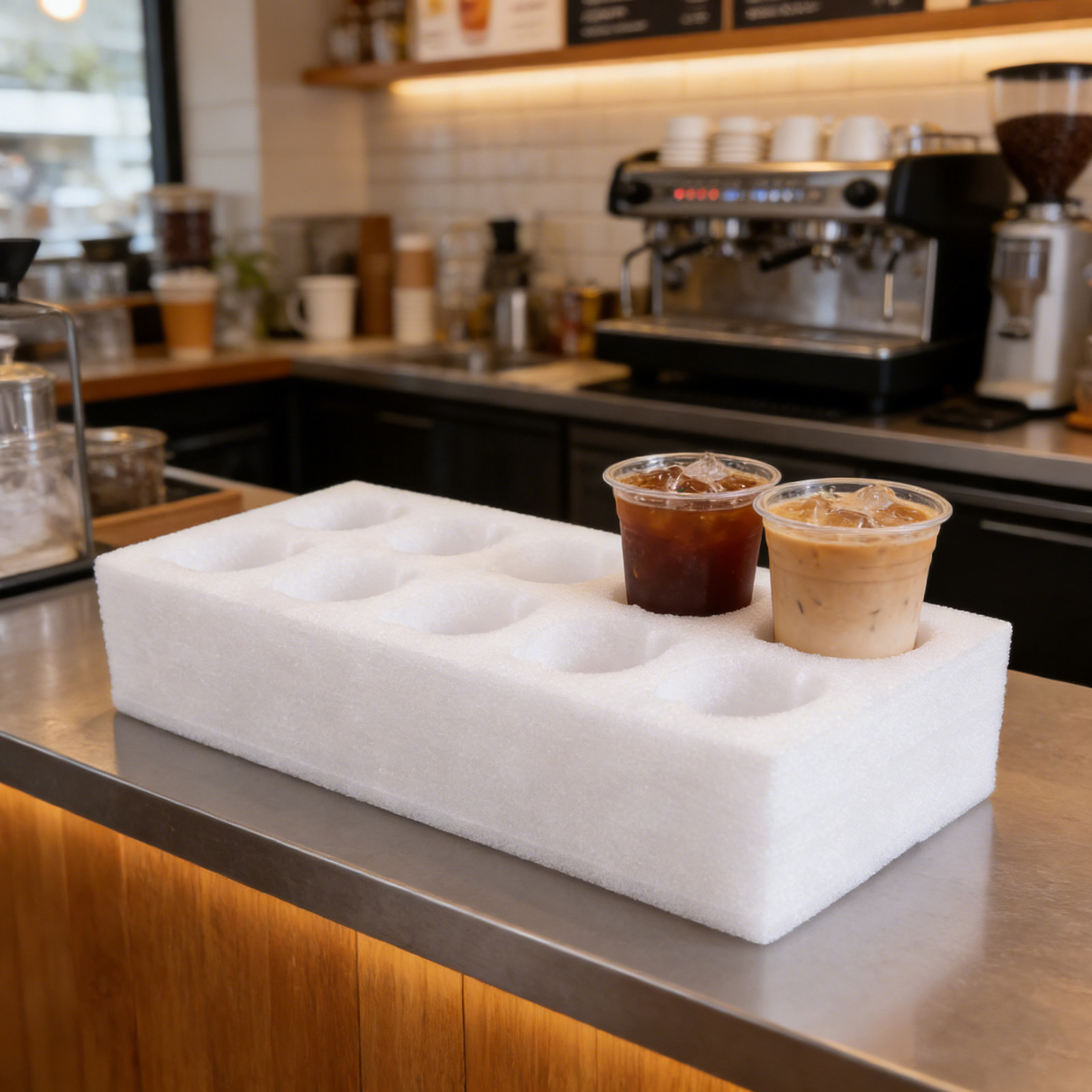 10 Cups Foam Take Out Drink Ca - огляд і ціна Coffee Tea Holders