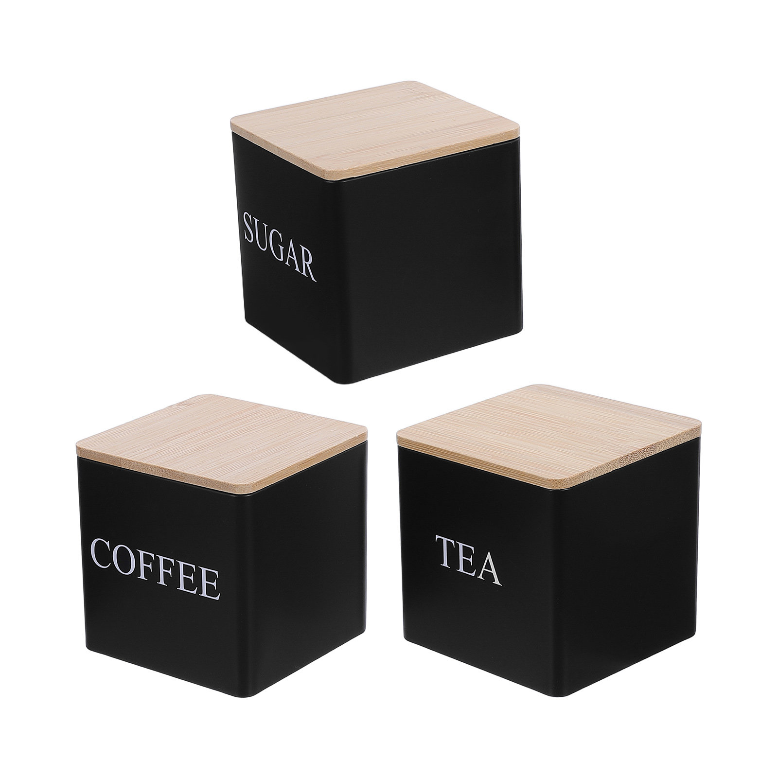 3Pcs Metal Tea Coffee Sugar Ca - огляд і ціна Coffee Tea Containers