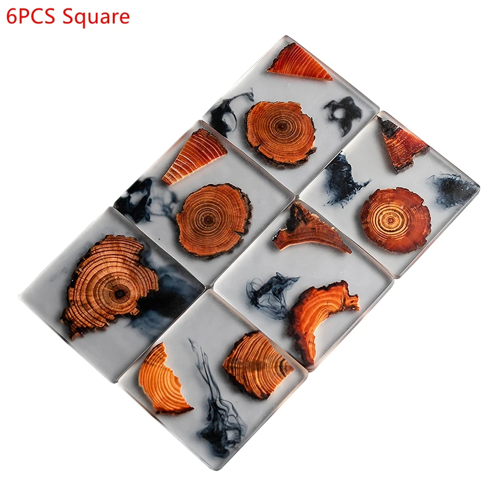 6PCS/Set Resin Pine Coasters H - огляд і ціна Coffee Tea And Sugar Set