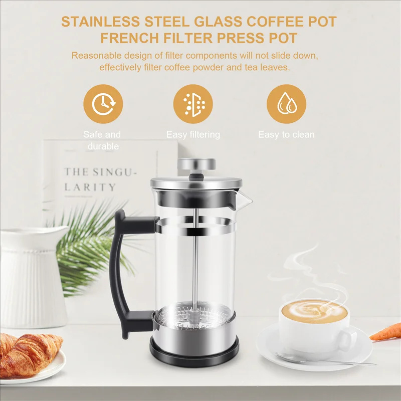 Coffee French Press Pot With F - огляд і ціна Coffee Tea Press